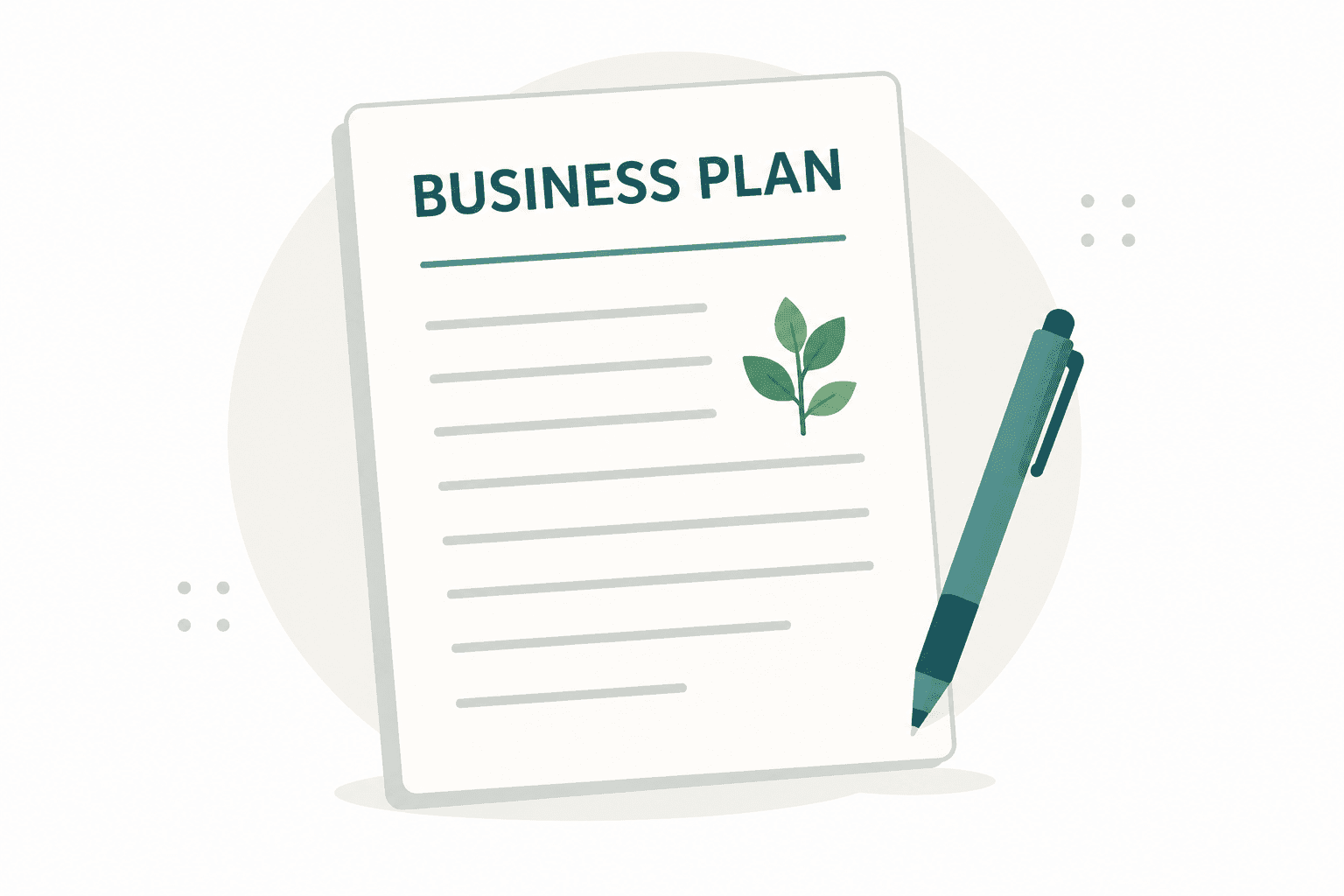 Illustration eines Businessplans für Impact-Startups